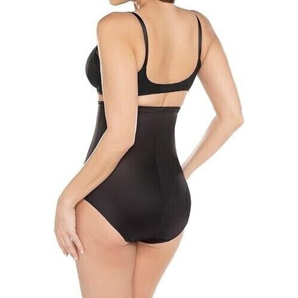 NWT Miraclesuit BLACK Shape With An Edge Hi-Waist Brief, US Large - Picture 3 of 8